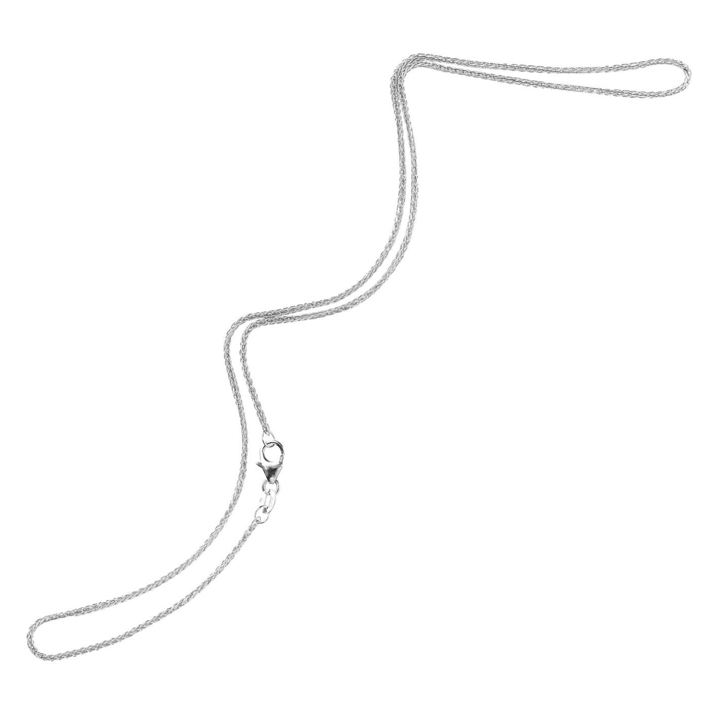 Plait Chain, 925Ag, 1.3 mm, 45 cm - 1 piece