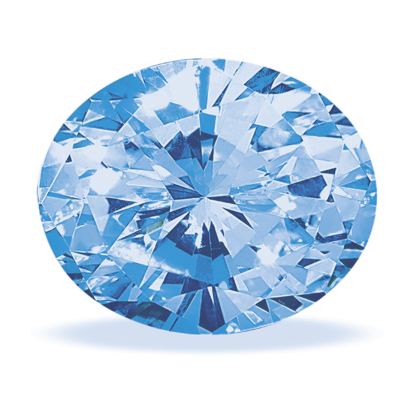 Topaz, Oval, Ice Blue, Faceted, 5.00 x 3.00 mm - 1 piece
