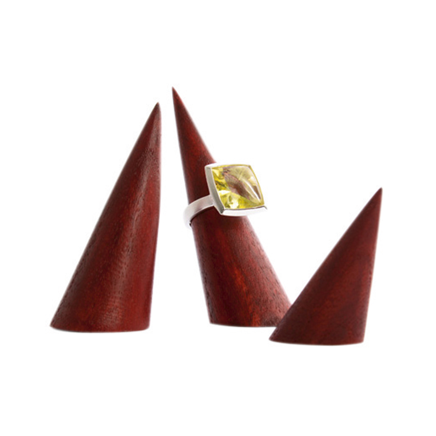 Ring Holder Cone, Oblique, Red - 1 set