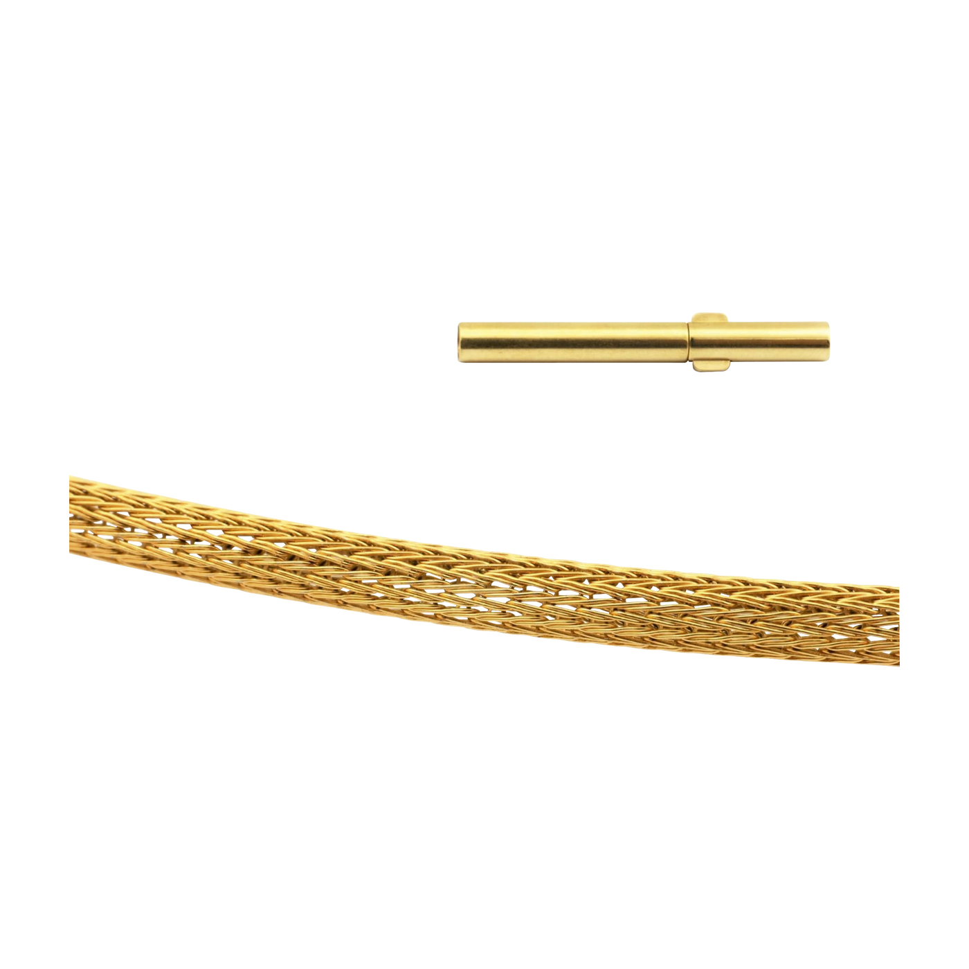 Halsreif "Calza", ES verg., ø 2,5 mm, 40 cm, Doppelclip - 1 Stück Halsreif "Calza", ES verg., ø 2,5 mm, 40 cm, Doppelclip - 1 Stück