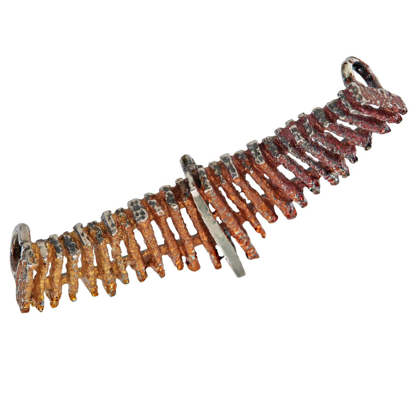 Anhänger, 925Ag, Farbpigmente ocker - 1 Stück