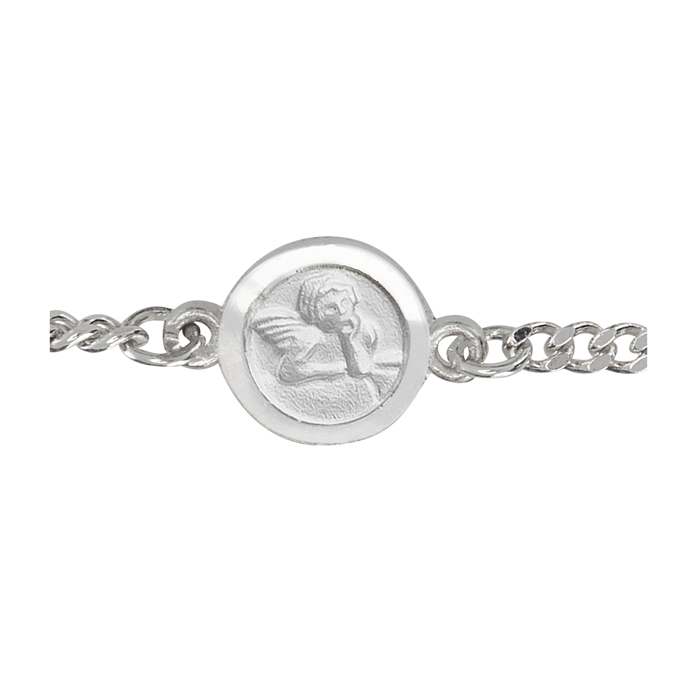 Identity Curb Bracelet, 925Ag, 12-14 cm, Guardian Angel - 1 piece