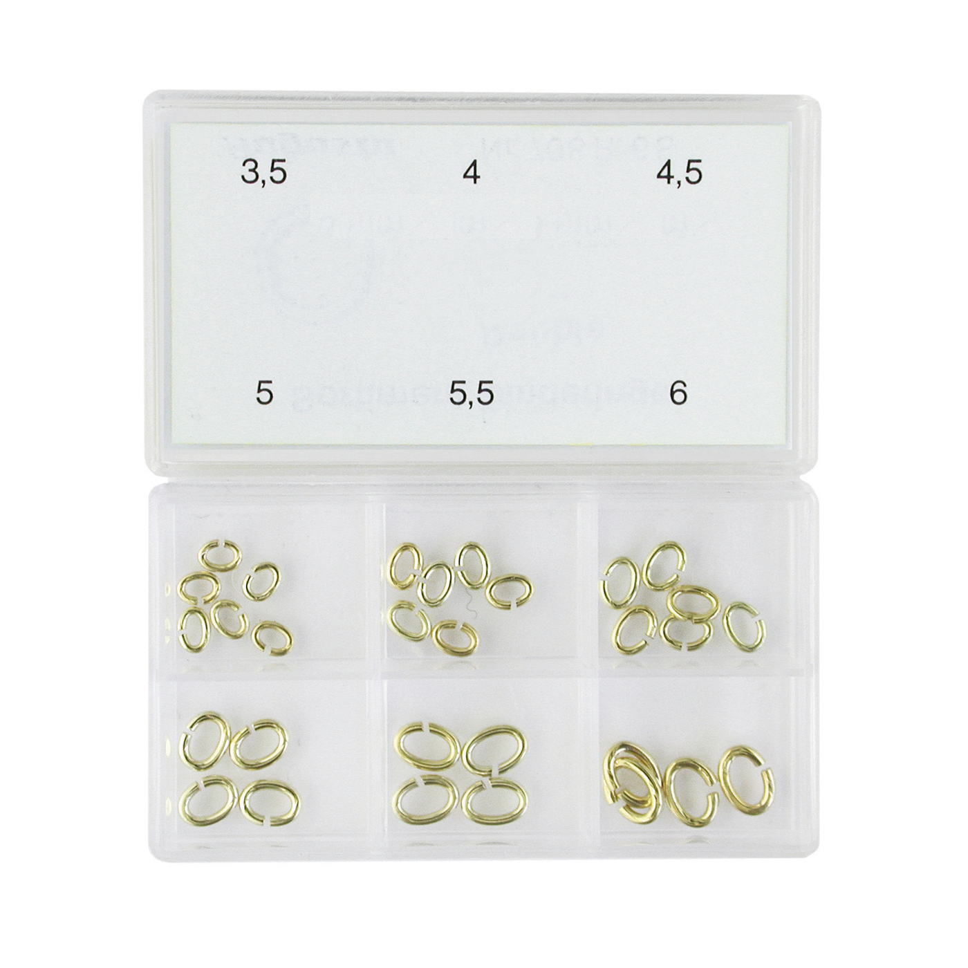 Binding Rings, Oval, Rolled Gold - 1 assortment