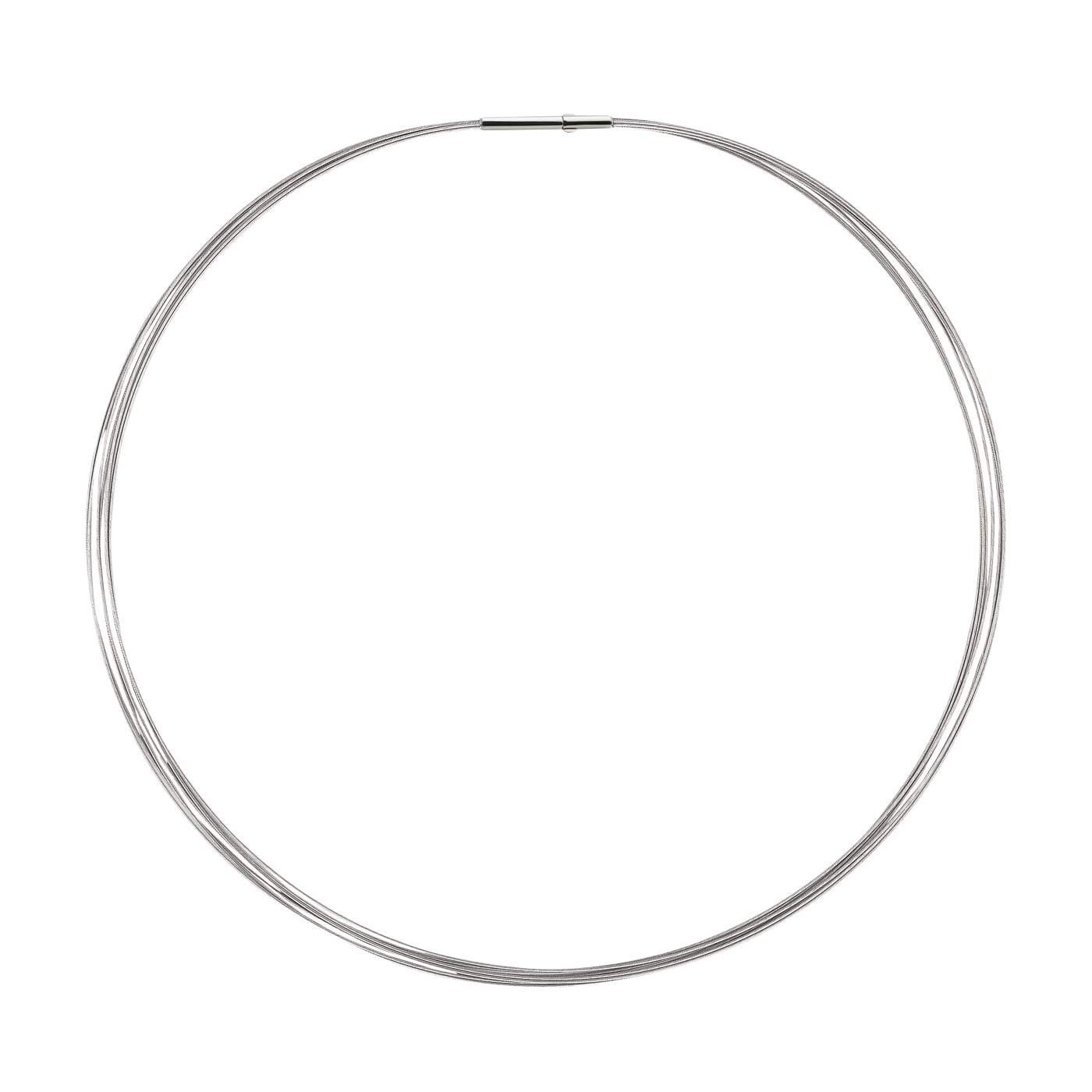 Seilcollier "Soft Cable", Es, 7-reihig, ø 0,54 mm, 42 cm - 1 Stück