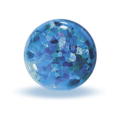Opal Imitation, Turquoise Blue, Round Cabochon, ø 8.00 mm - 1 piece