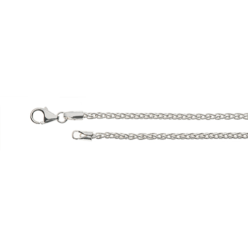 Zopfkette, 925 Ag, 1,90 mm, 45 cm - 1 Stück