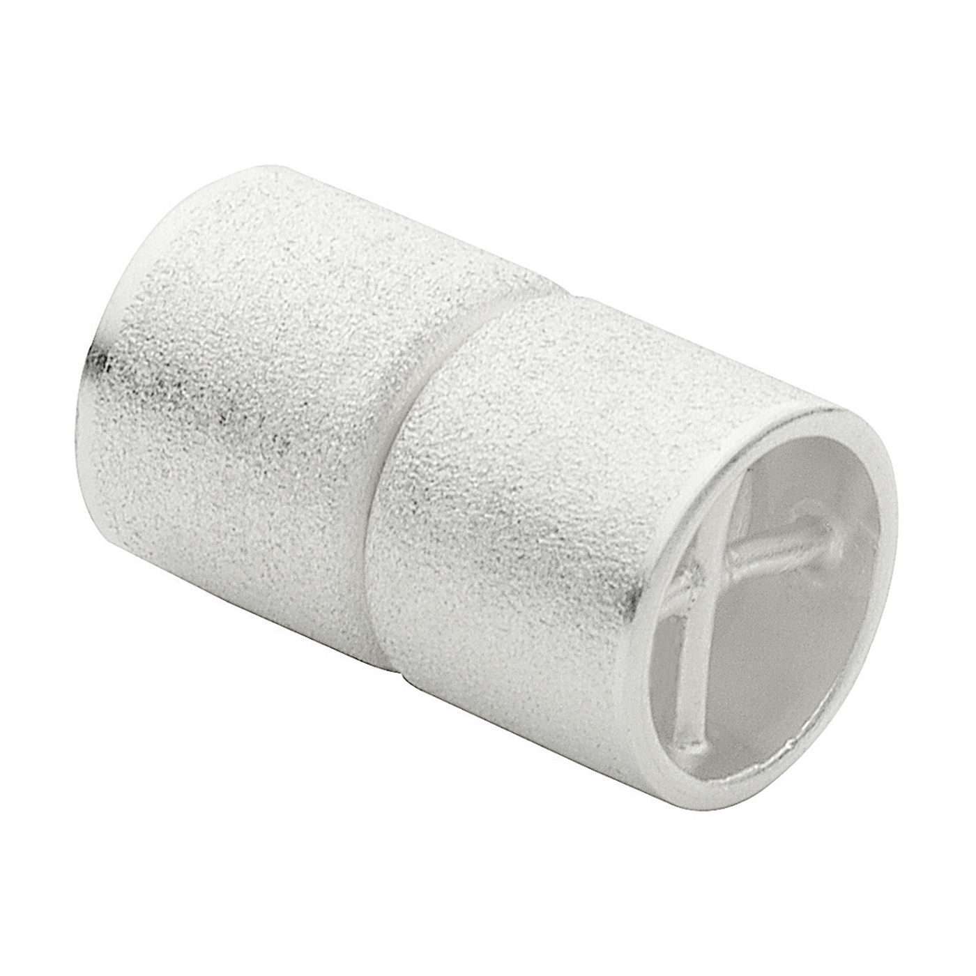 Magnetic Clasp Multi-Row, Cylinder, 925Ag Matt, ø 9 mm - 1 piece