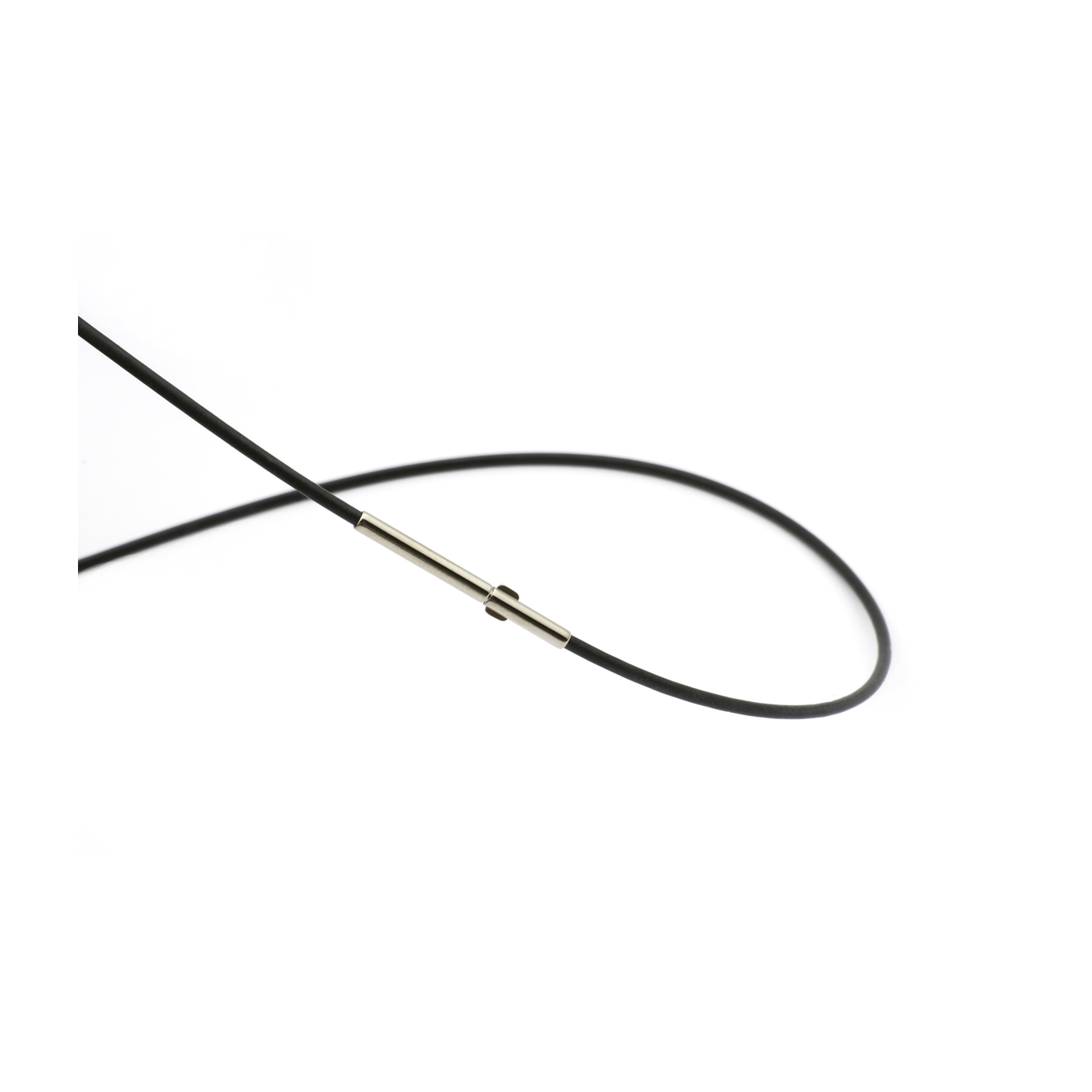 Halsreif "Silica", Bio-Kautschuk, schwarz, ø 1,4 mm, 40 cm - 1 Stück Halsreif "Silica", Bio-Kautschuk, schwarz, ø 1,4 mm, 40 cm - 1 Stück