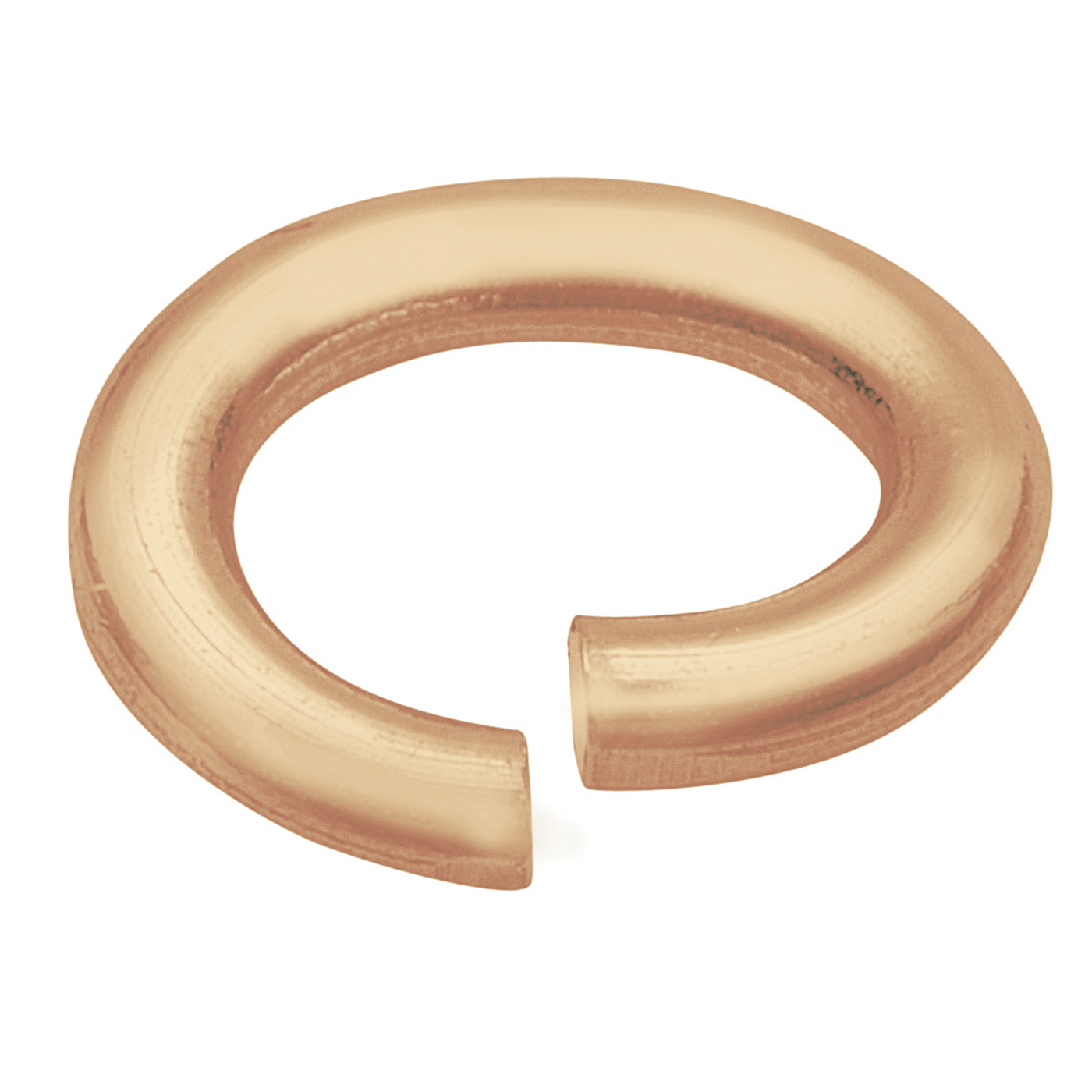 Binderinge, Doublé rosé, oval, ø 5 mm, Draht-ø 0,9 mm - 1 Stück