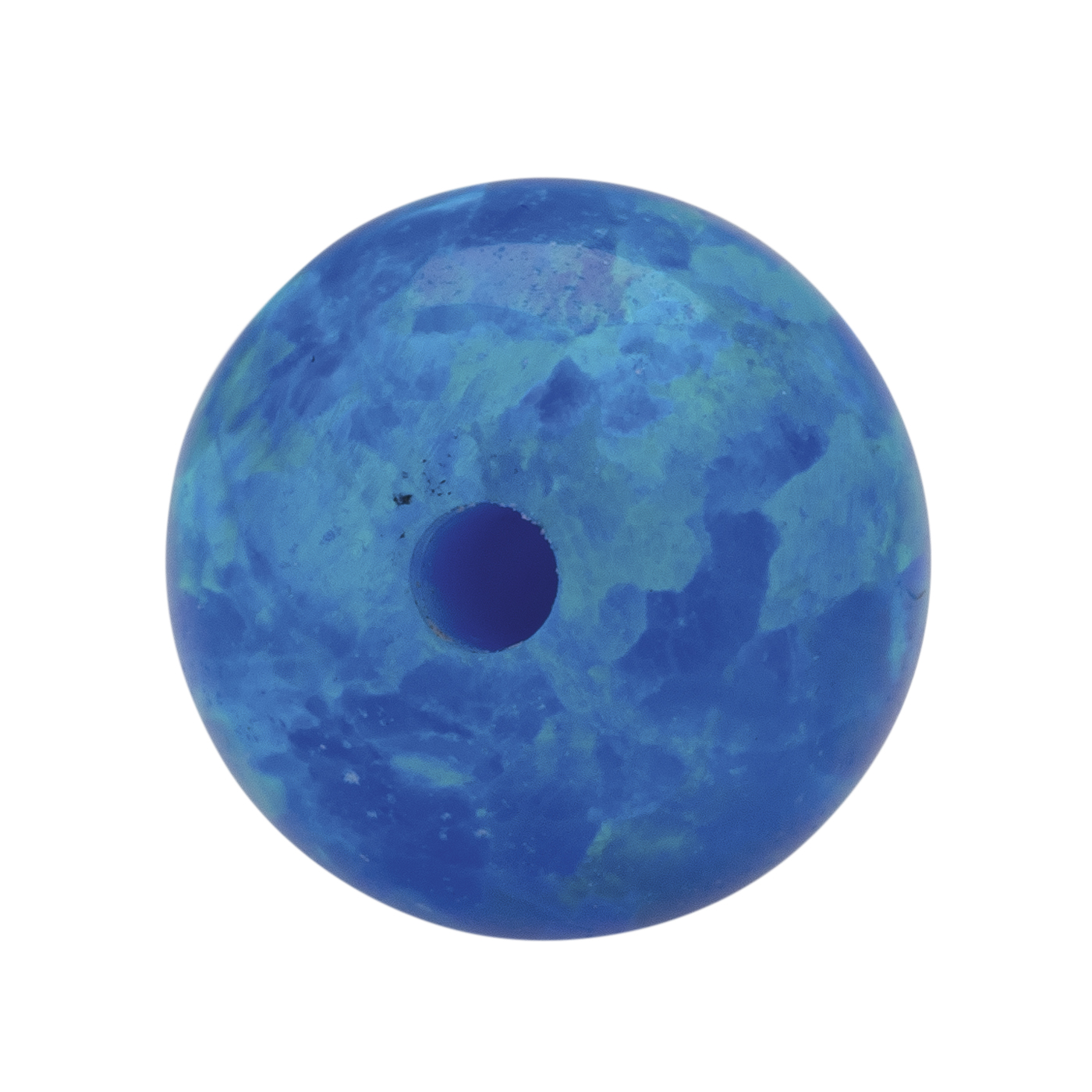Opal-Imitation, Kugel, blau, ø 6 mm, angebohrt - 1 Stück