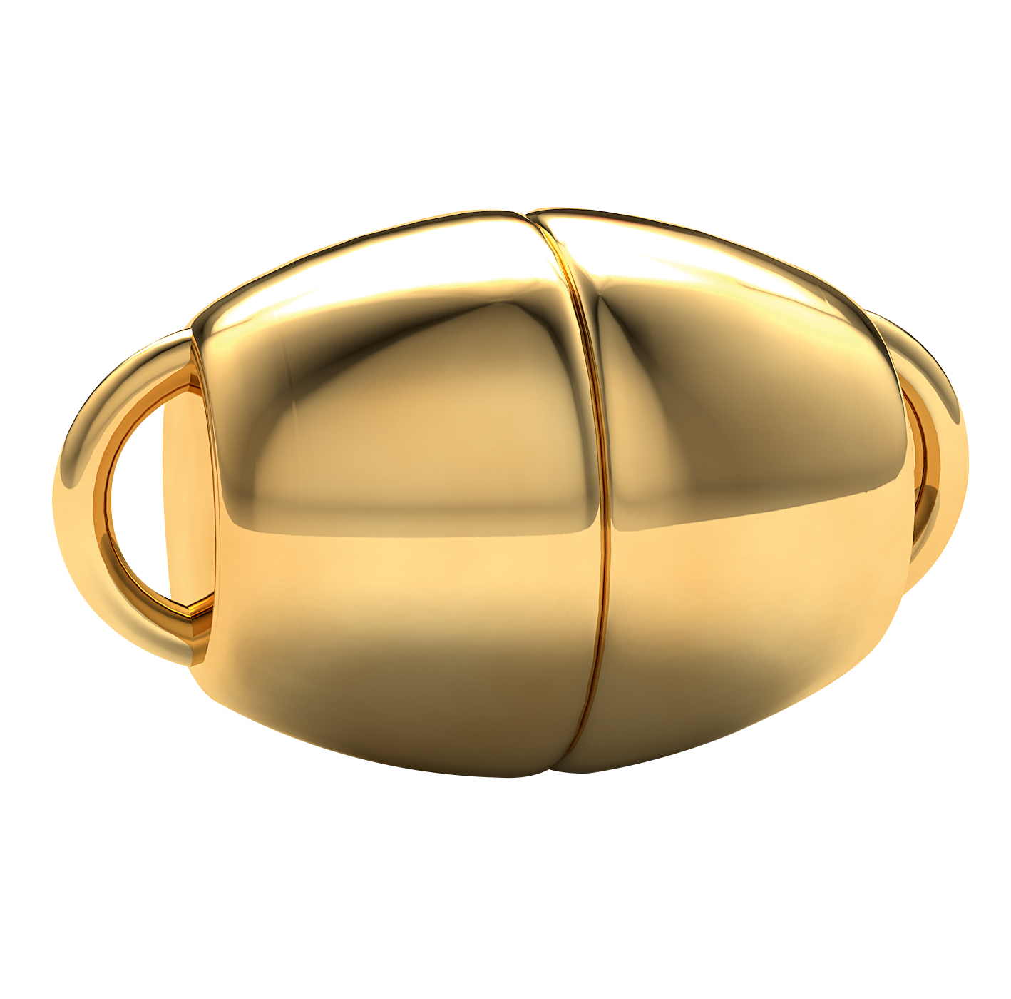 Magnetic Clasp, Barrel, 925Ag Gold-Plated, Polished, 8x10mm - 1 piece Magnetic Clasp, Barrel, 925Ag Gold-Plated, Polished, 8x10mm - 1 piece