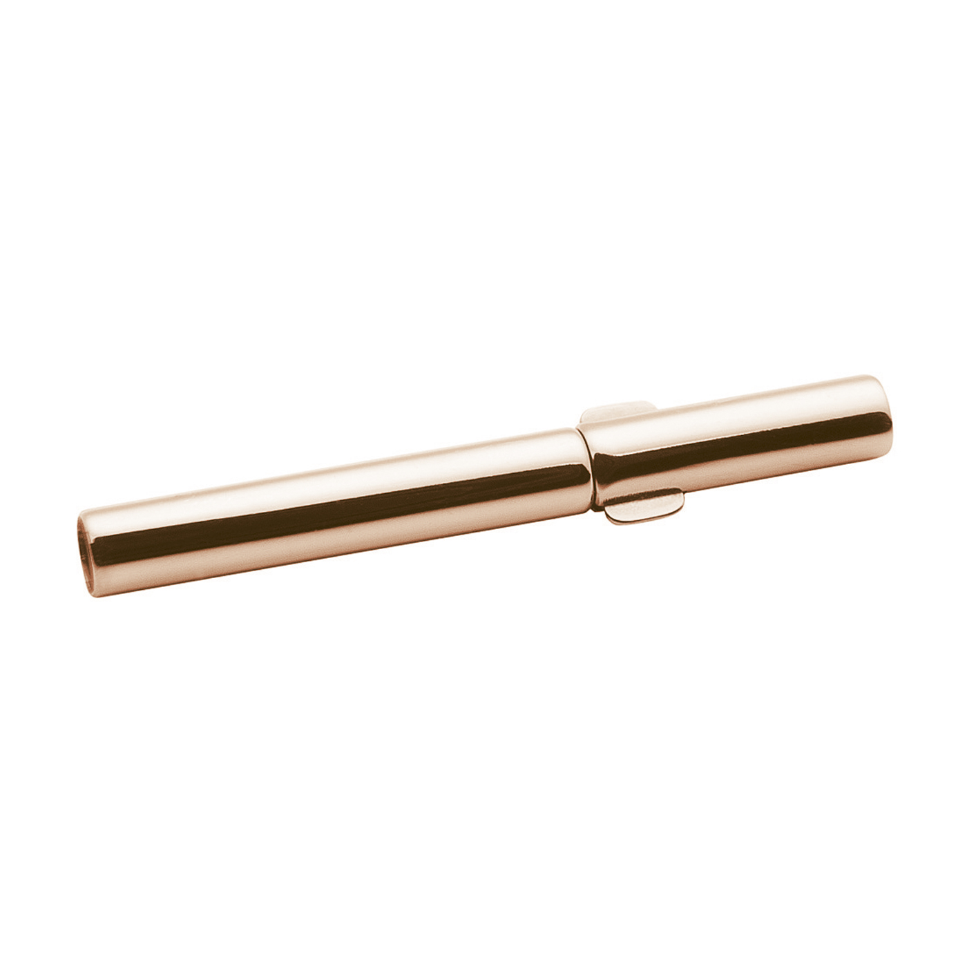 Doppelclipverschluss, ES rosé vergoldet, Innen-ø 2,1 mm - 1 Stück Doppelclipverschluss, ES rosé vergoldet, Innen-ø 2,1 mm - 1 Stück
