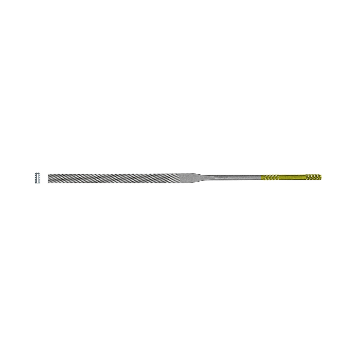 Valtitan Nadelfeile, flachstumpf, Hieb 2, 180 mm - 1 Stück