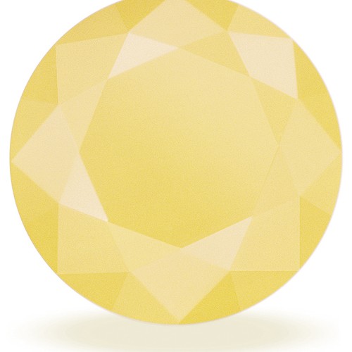 Zirconia, Opaque Yellow, Brilliant Cut, ø 3.00 mm - 1 piece