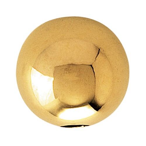 2-Hole Ball, 585G Polished, ø 7 mm - 1 piece