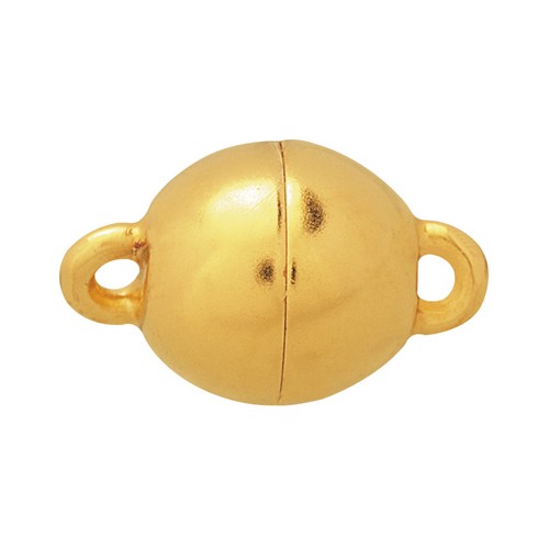 classicLine Magnetic Clasp,Ball,925Ag Gold-Pl. Polished,ø8mm - 1 piece