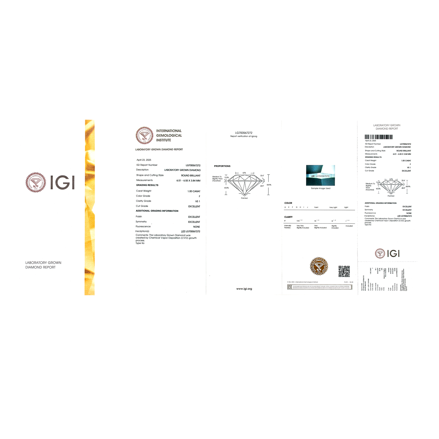 Ceratonia Lab-Grown Diamond, Brillant-Schliff, 1,00ct, E/F VSI - 1 Stück Ceratonia Lab-Grown Diamond, Brillant-Schliff, 1,00ct, E/F VSI - 1 Stück