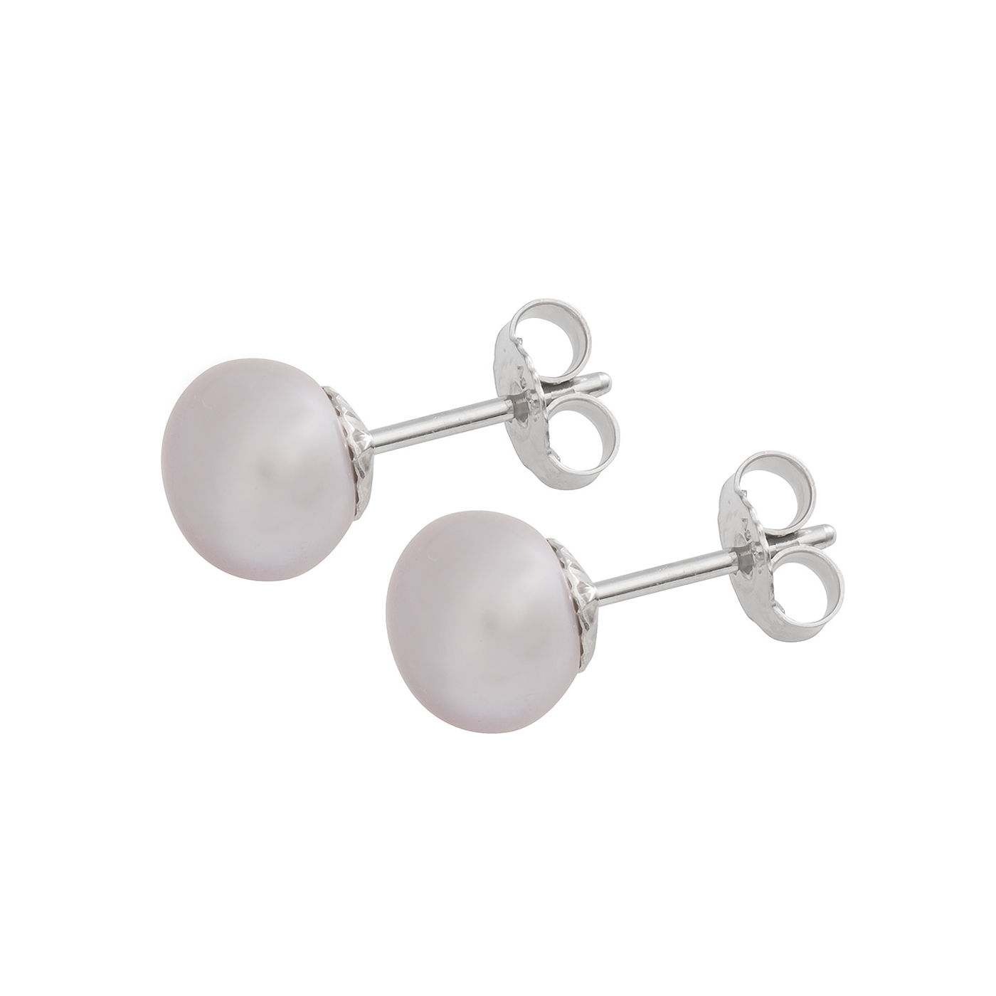 Earrings Freshwater Pearls Natural, 925Ag, Pearl-ø 8-9 mm - 1 pair
