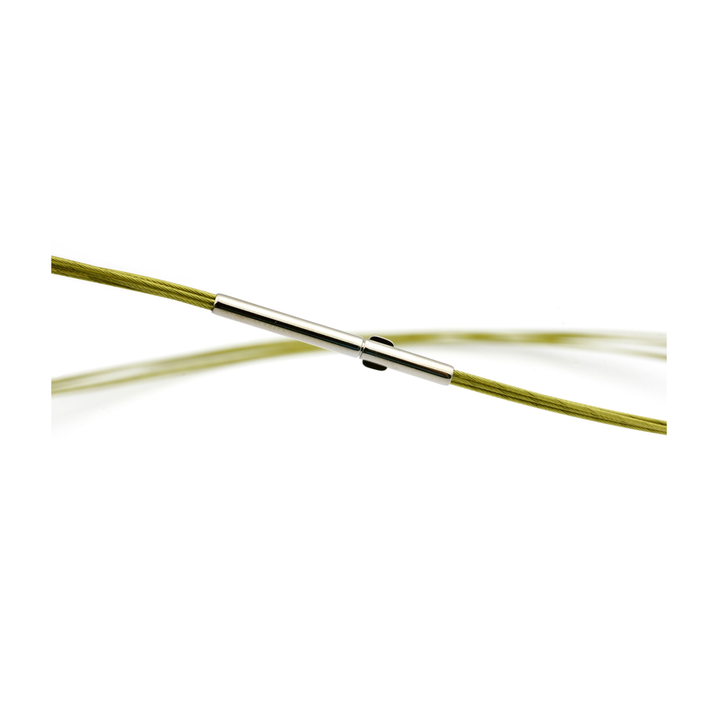 Seilcollier "Colour Cable", ES, grün-gold, 5-reihig, 42 cm - 1 Stück