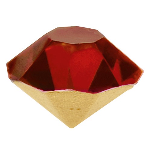 Glass Stone, Ruby Red, Round Faceted, ø 2.80-2.90 mm - 100 pieces