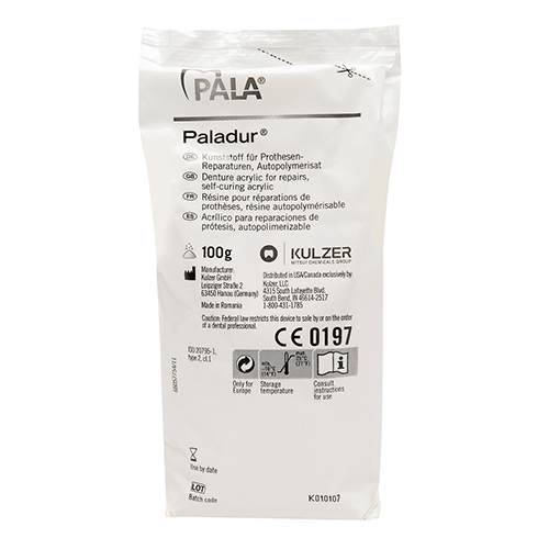 Paladur Denture Resin, Powder, colorless - 100 g