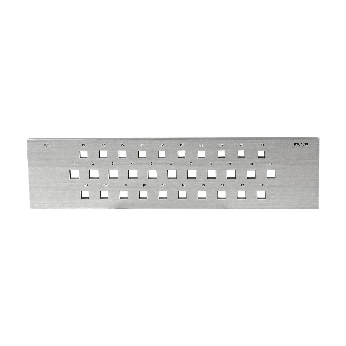 Draw Plate, Square, 31 Holes, 9.0 - 6.0 mm - 1 piece Draw Plate, Square, 31 Holes, 9.0 - 6.0 mm - 1 piece