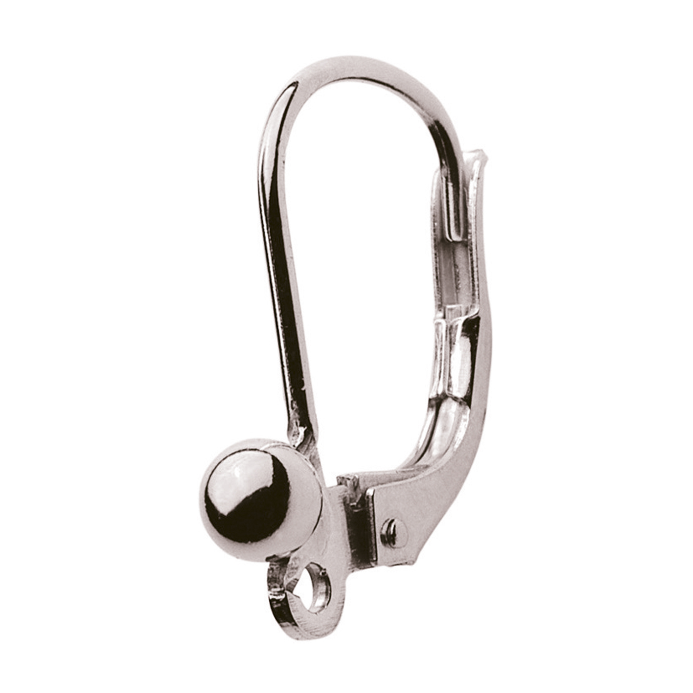 Patentbrisur, 925 Ag, 8,5 x 13,5 mm, mit Kugel-ø 3 mm - 1 Stück