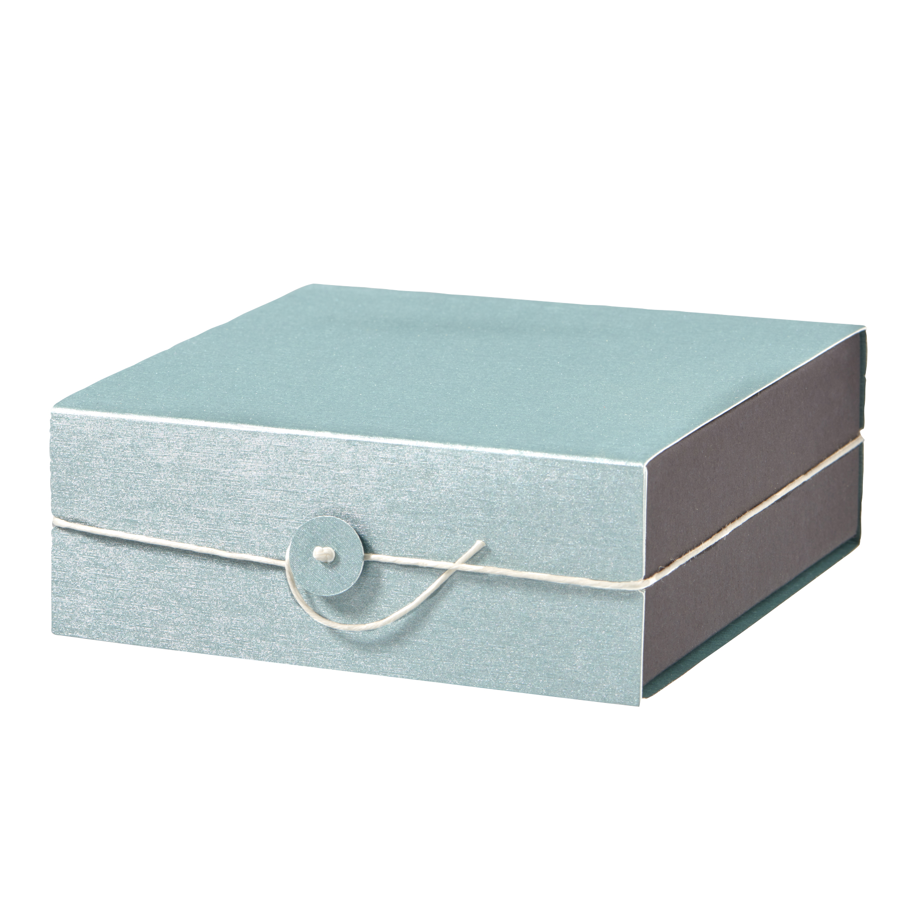 Jewellery Packaging "Pure", aqua, 80 x 80 x 33 mm - 1 piece
