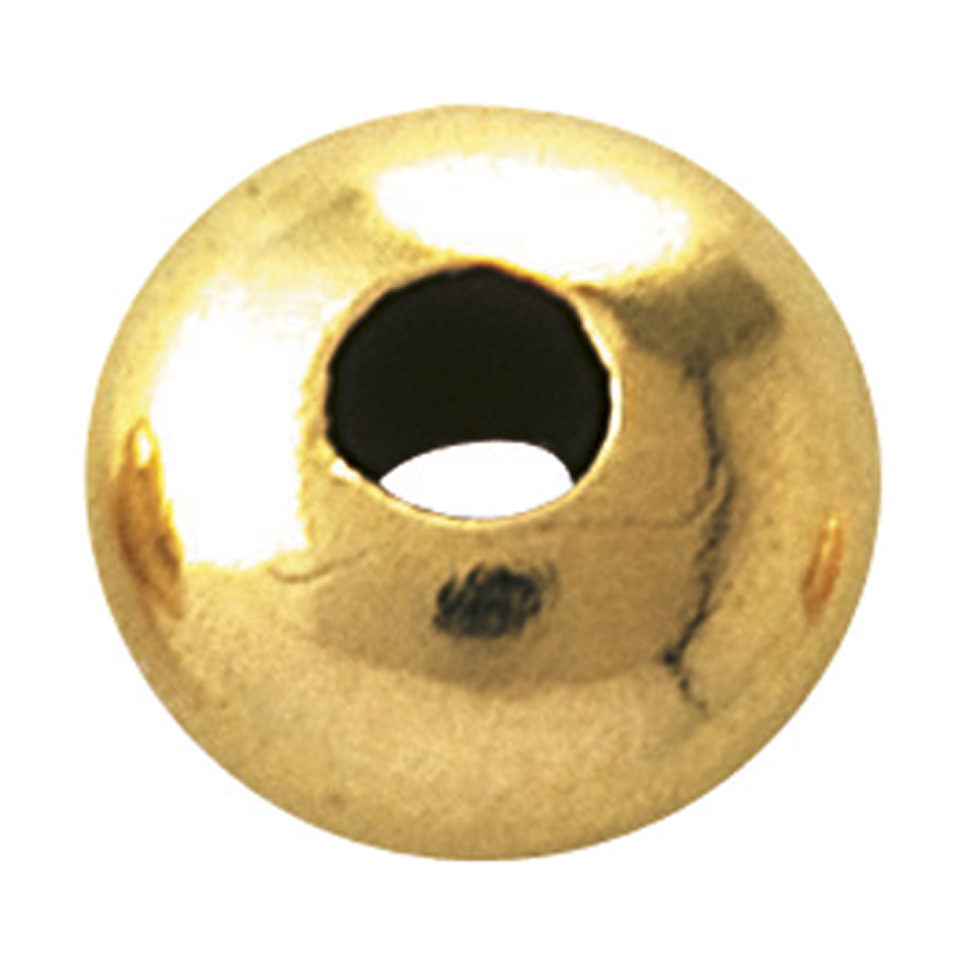 Zwischenteil, Linse, Doublé, ø 3,6 x 2 mm, poliert - 1 Stück