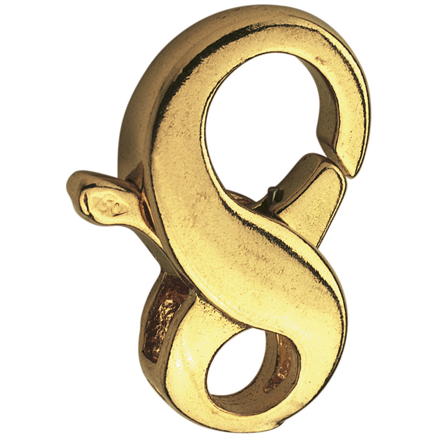 Lobster Clasp, 750G, 7 x 11,5 mm - 1 piece