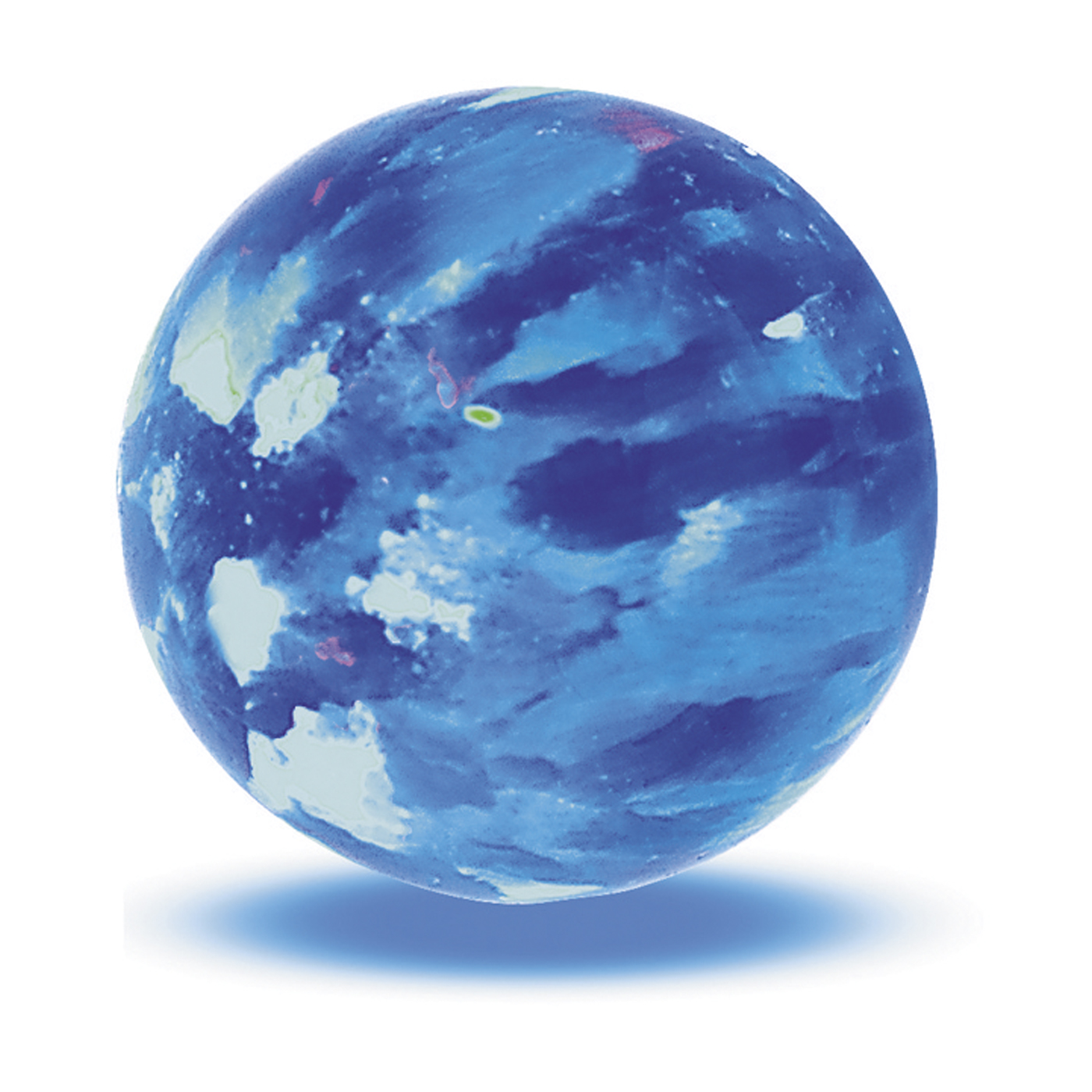 Opal Imitation Ball, Blue, ø 10 mm, Spot Drilled - 1 piece