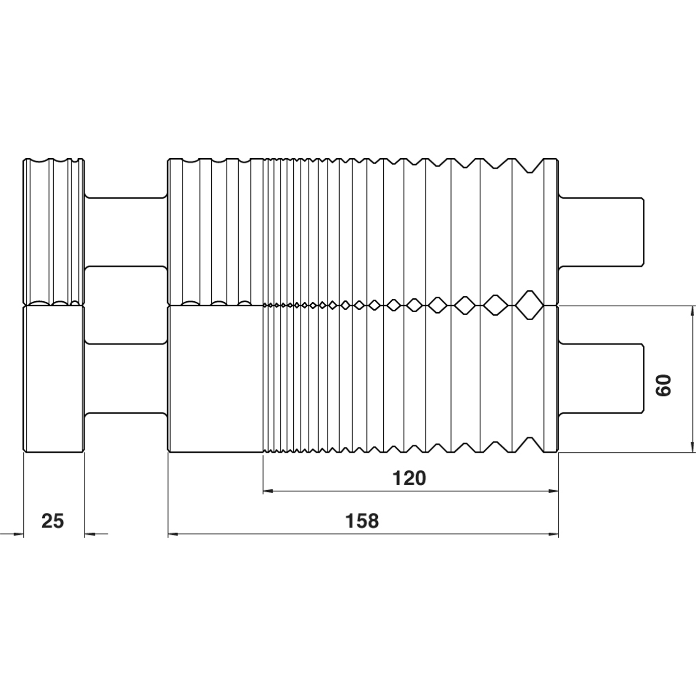 Durston Doppel-Walzmaschine D4 158 - 1 Stück
