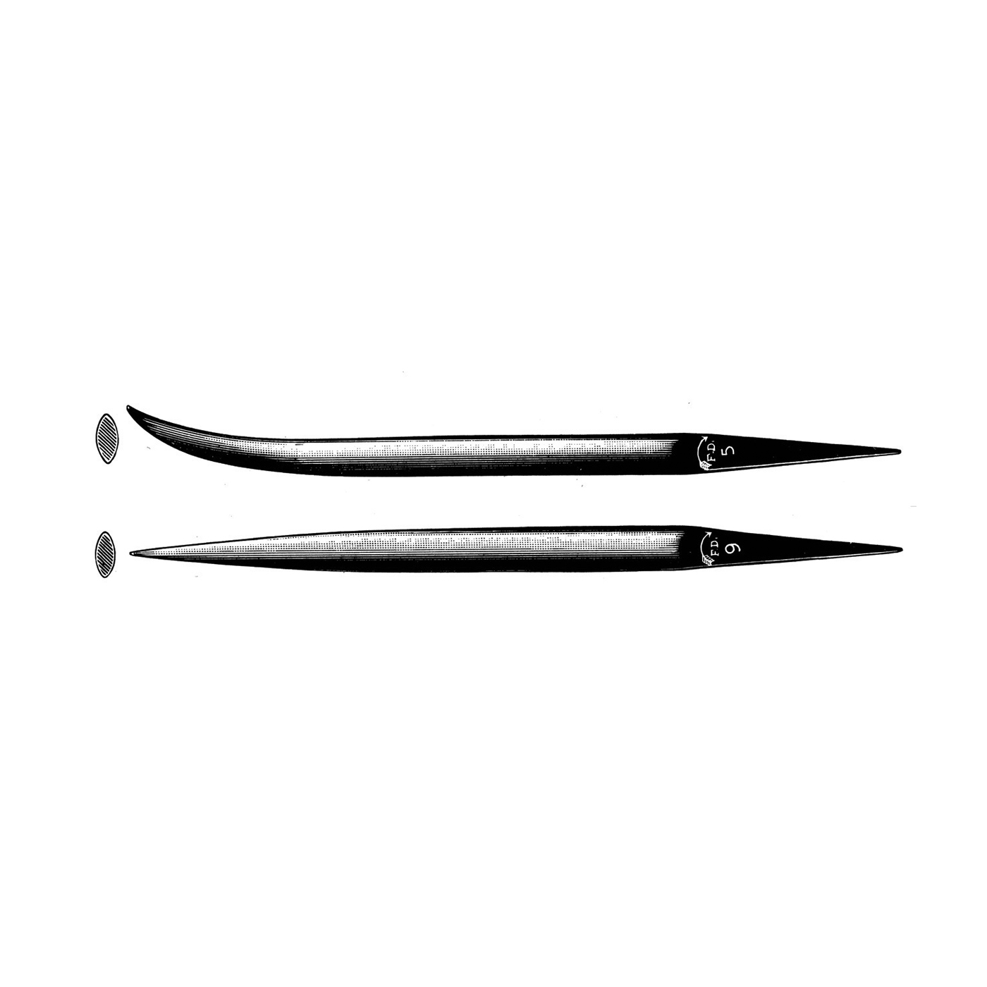 Polishing Steel No. 701, Form 5 - 1 piece Polishing Steel No. 701, Form 5 - 1 piece