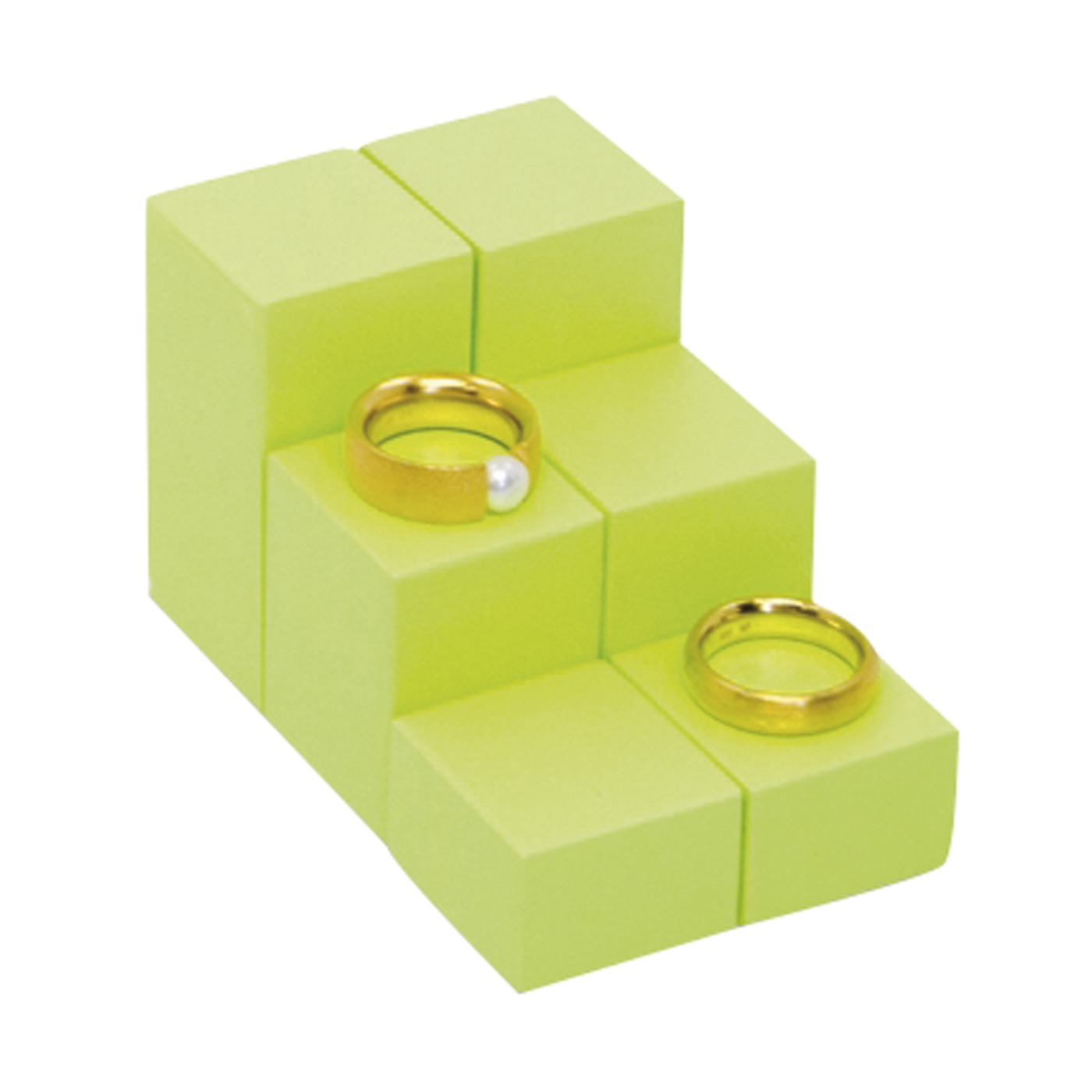 Ring Stand "Spring", Green - 6 pieces