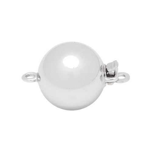 Clasp, Ball, 585WG Polished, ø 12 mm - 1 piece