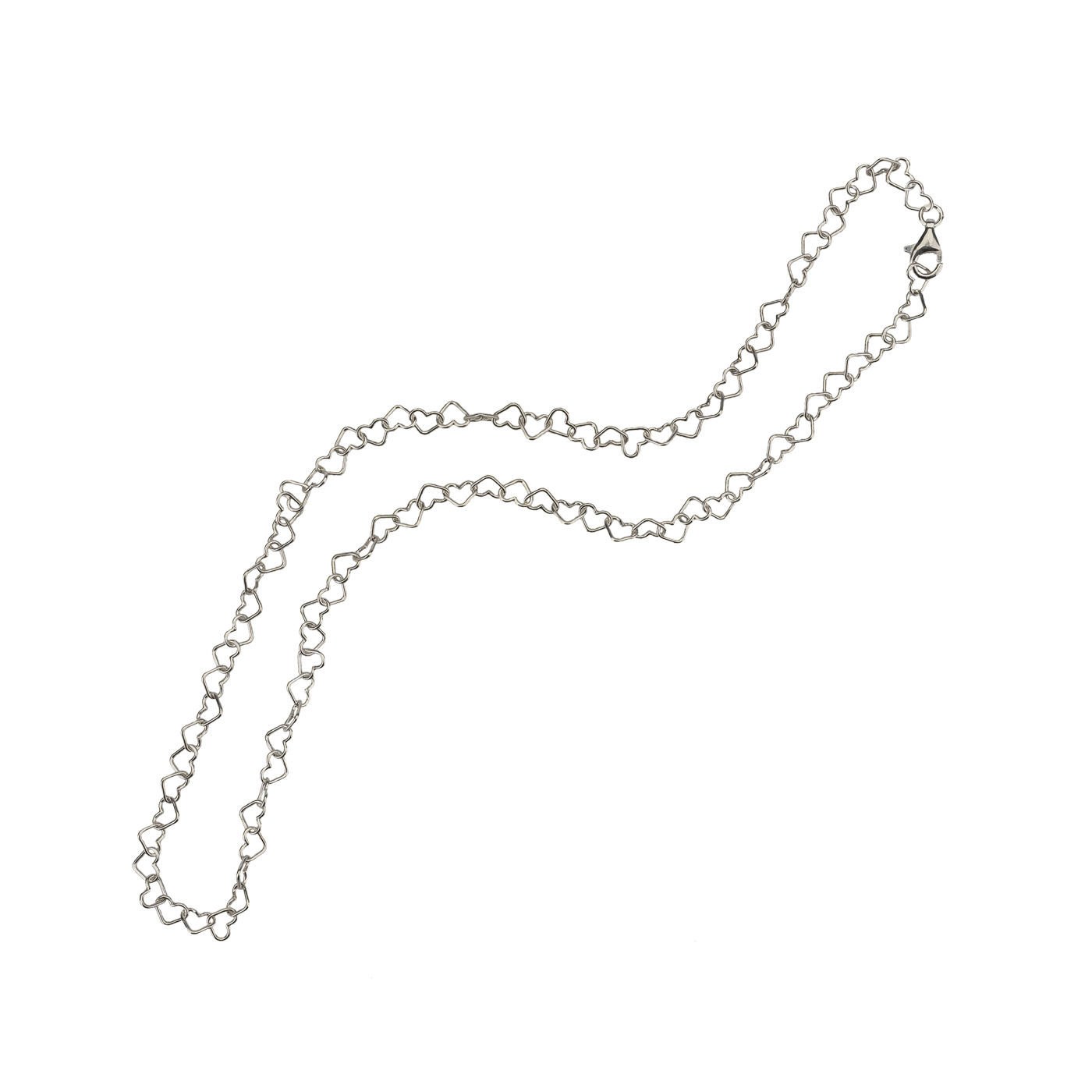 Herzkette, 925 Ag rhodiniert, 5,50 x 4,40 mm, 40 cm - 1 Stück