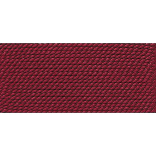 Bead Cord Jewellery Silk, Garnet Red, No. 8 - 1 piece