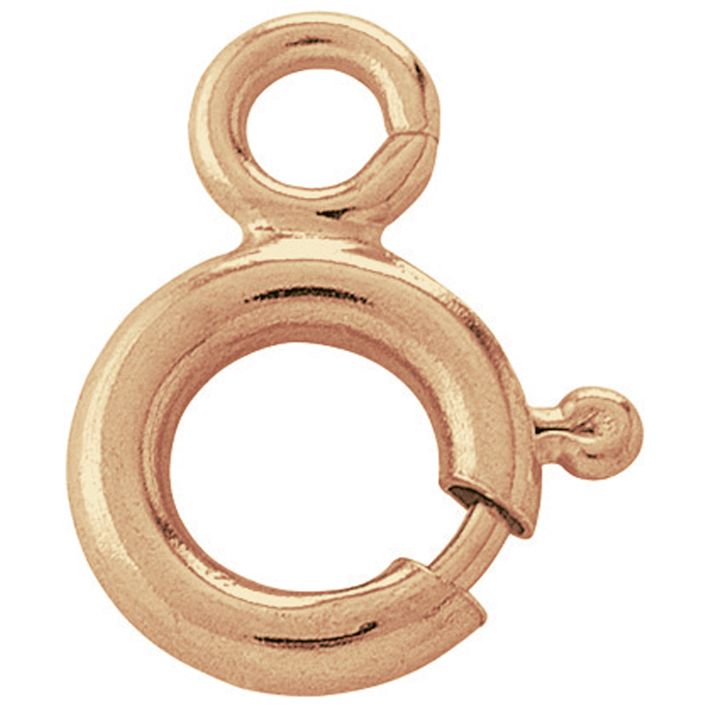 Federringe, Doublé rosé, ø 8 mm, ohne Bund - 1 Stück