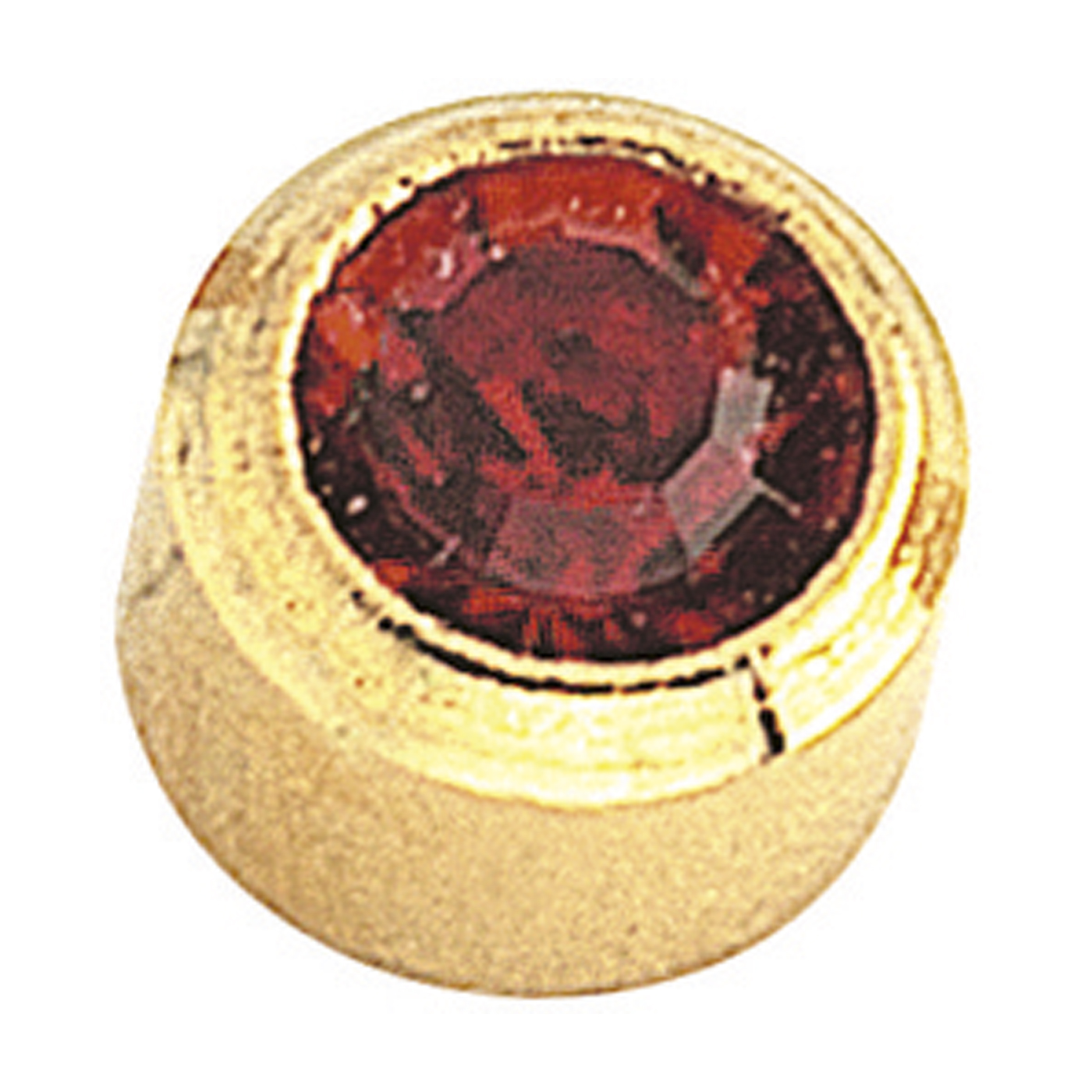 Plus System First Studs, Gold-Plated, Ruby, ø 3.95 mm - 12 x 2 pieces