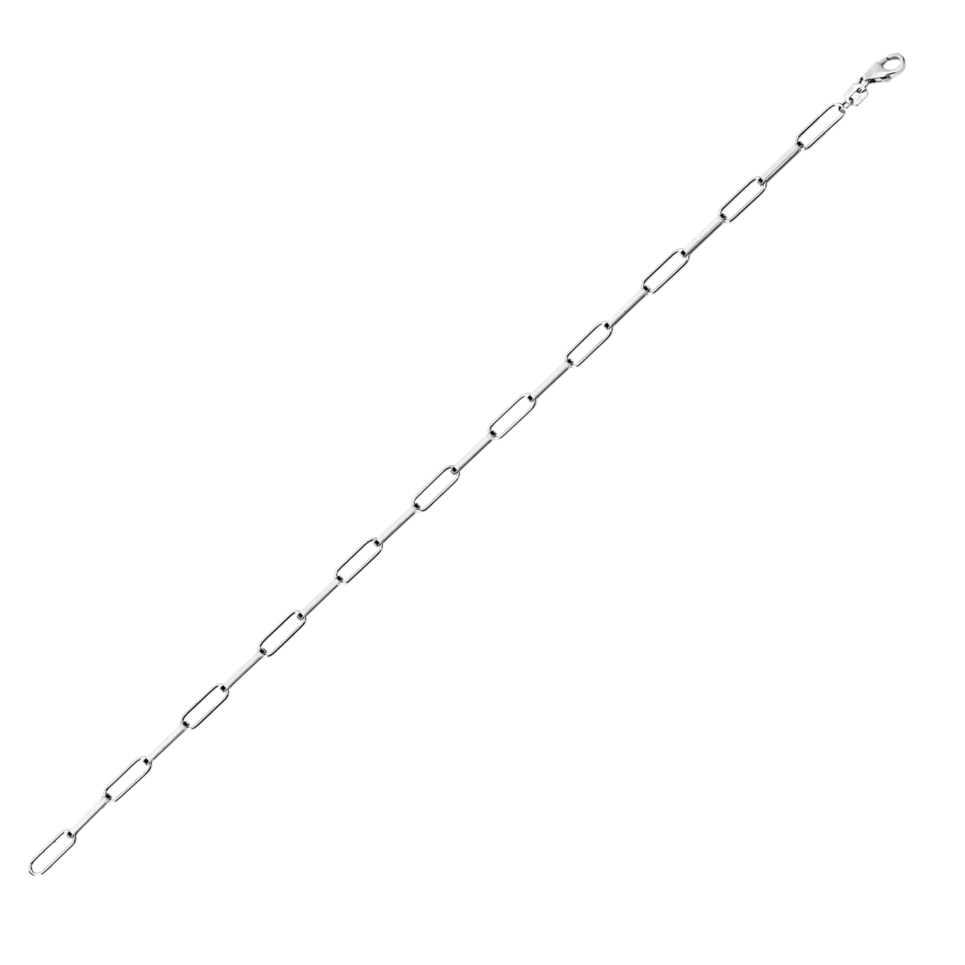 Papercliparmband, 925 Ag, 3,00 mm, 21 cm - 1 Stück Papercliparmband, 925 Ag, 3,00 mm, 21 cm - 1 Stück