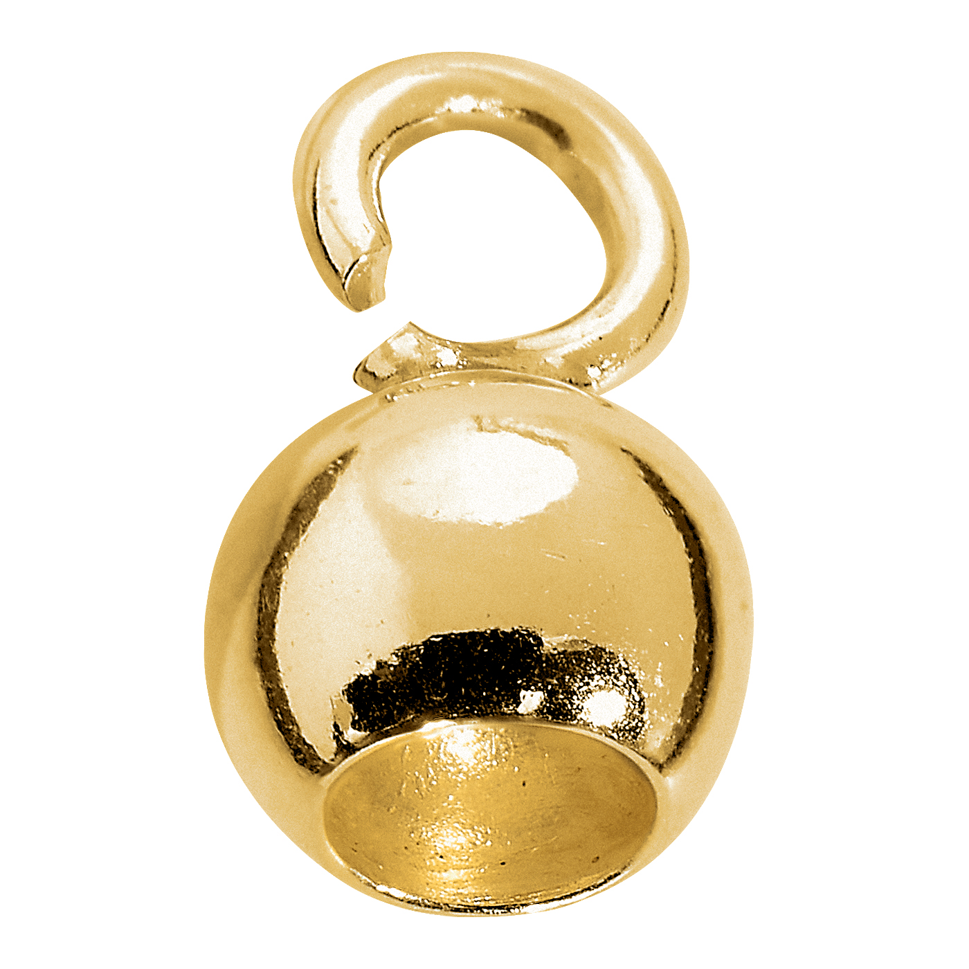 Endkapsel, 333 G, Kugel, ø 4 mm, mit kleiner Öse - 1 Stück