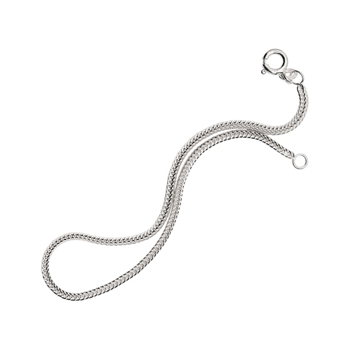 Fuchsschwanzkette, 925 Ag, 1,00 mm, 50 cm - 1 Stück Fuchsschwanzkette, 925 Ag, 1,00 mm, 50 cm - 1 Stück