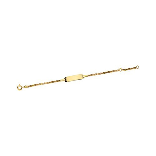Identity Bracelet Curb Chain, 585G, 12-14 cm - 1 piece