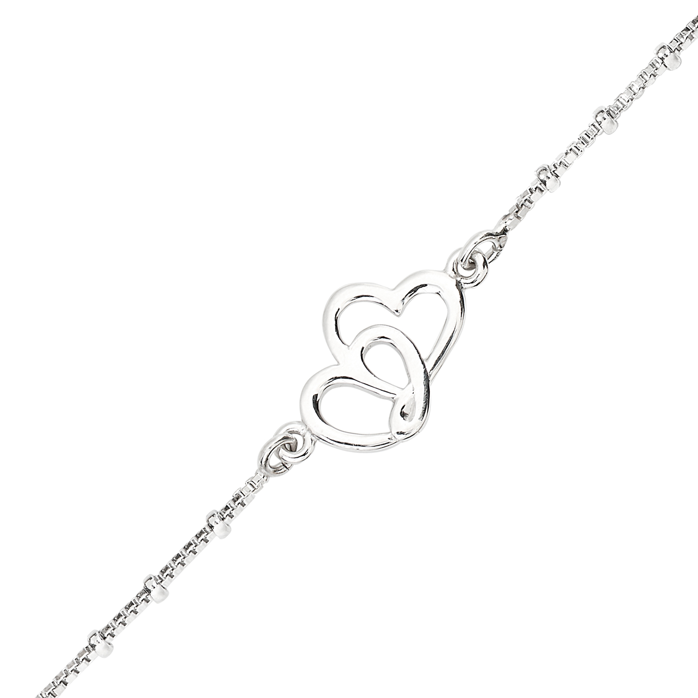 FBM Fußkette Venezianergliederung, 925 Ag rhodiniert, 23 cm - 1 Stück