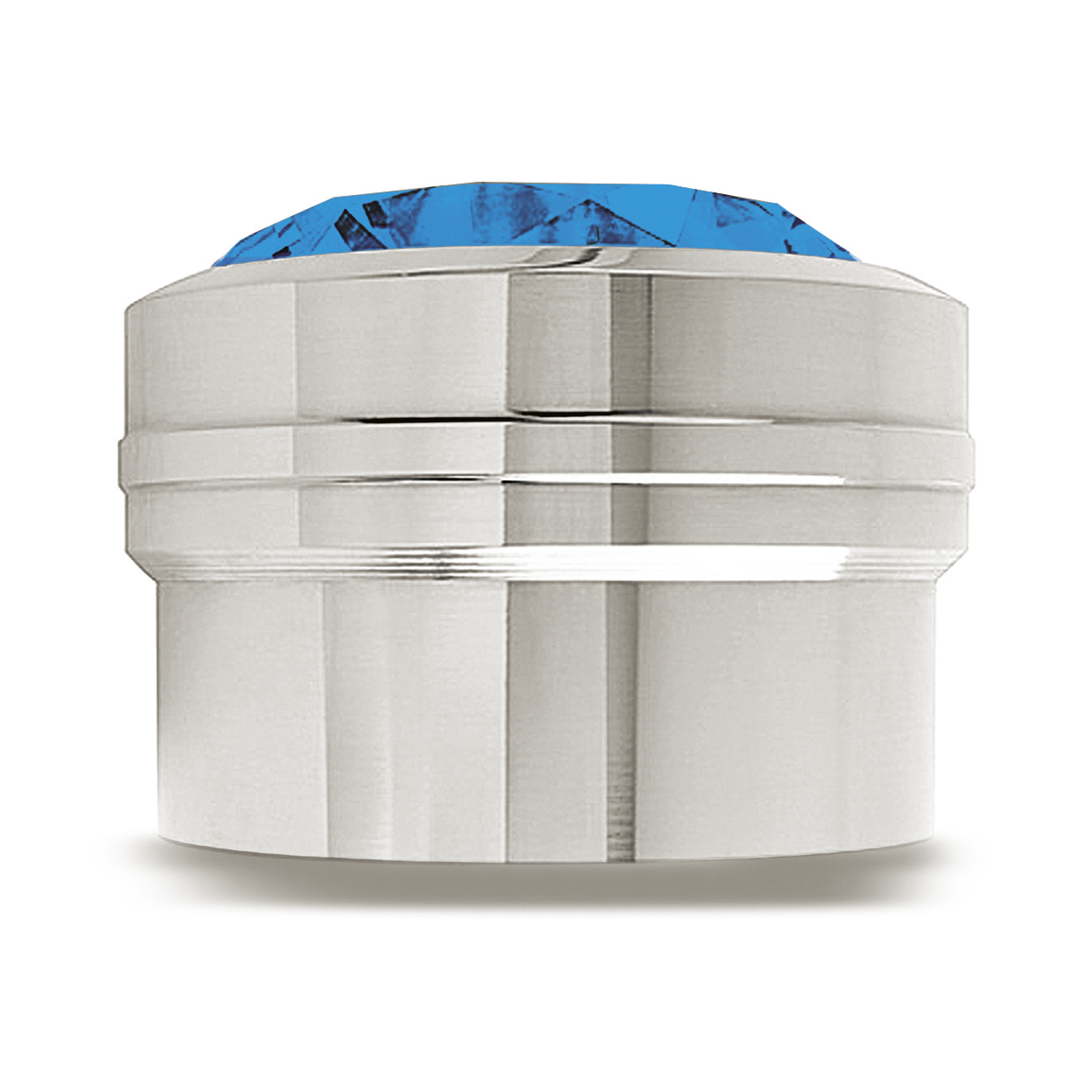 Swarovski Lötzarge, 585 WG, ø 2,0 mm, mit Saphir, hellblau - 1 Stück