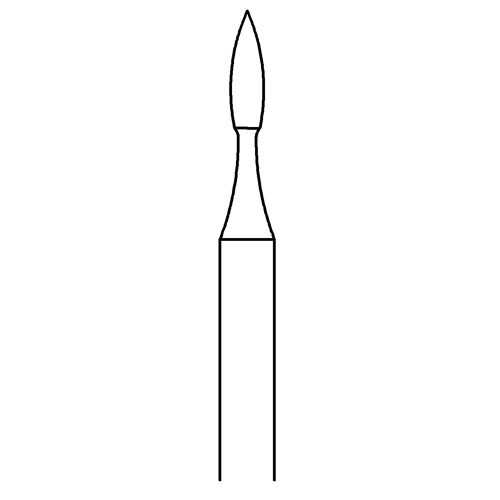 Flame-Shaped Milling Cutter, Fig. 48, ø 1.4 mm - 1 piece