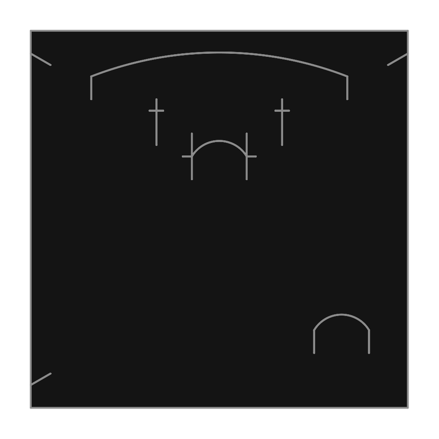 Schmucketui "Classics", schwarz, 165 x 165 x 27 mm - 1 Stück Schmucketui "Classics", schwarz, 165 x 165 x 27 mm - 1 Stück