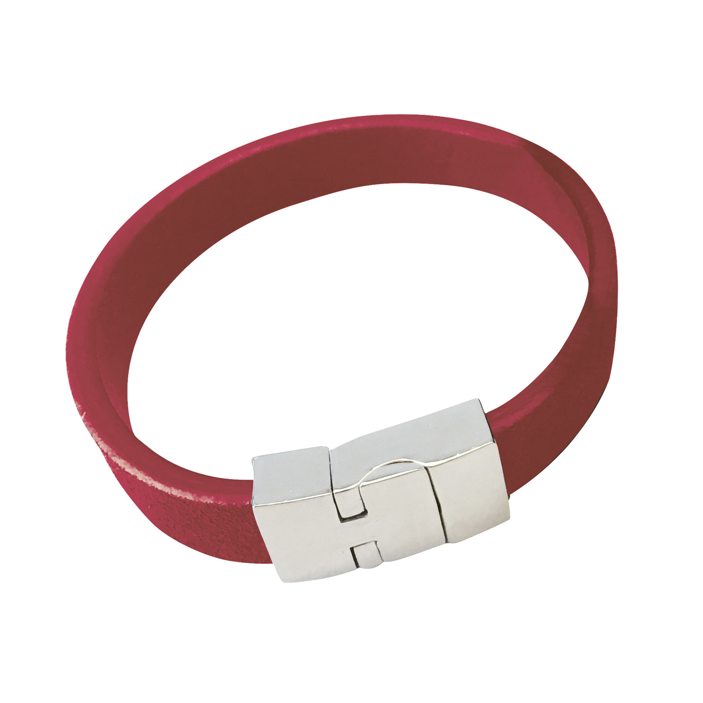 Suede Bracelet, Red, Length 19 cm - 1 piece