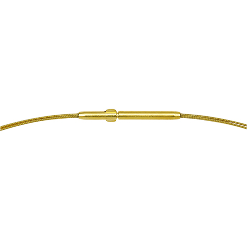 Spiral Necklace,St. Steel Gd.-Pl.,ø 0.5mm,Clip Closure,45 cm - 1 piece