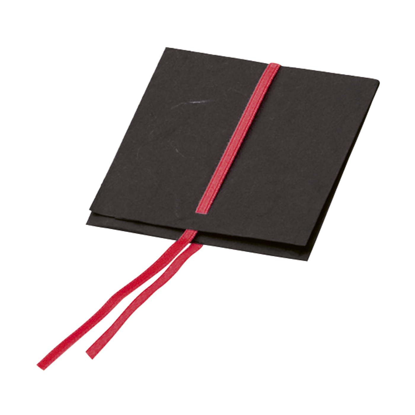 Papiertaschen, schwarz mit rotem Band, 80 x 80 mm - 10 Stück Papiertaschen, schwarz mit rotem Band, 80 x 80 mm - 10 Stück